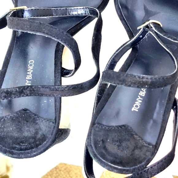 Tony Bianco shoes Sebastion black suede heels silver embellishment size 10 - Picture 9 of 17